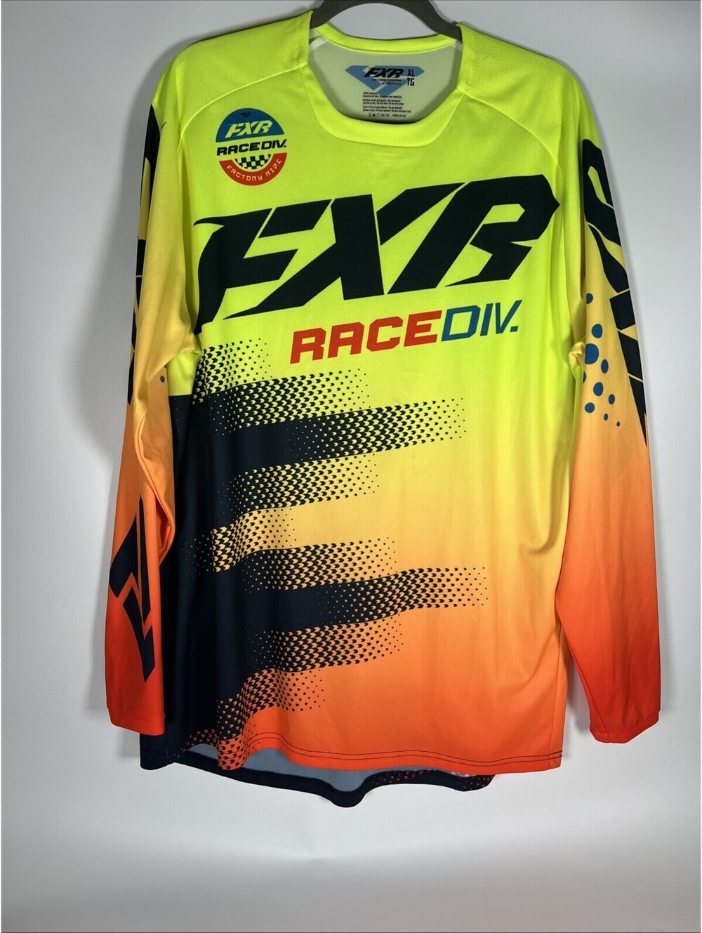 FXR RaceDIV Motocross Jersey Long Sleeve Breathable -Men’s XL